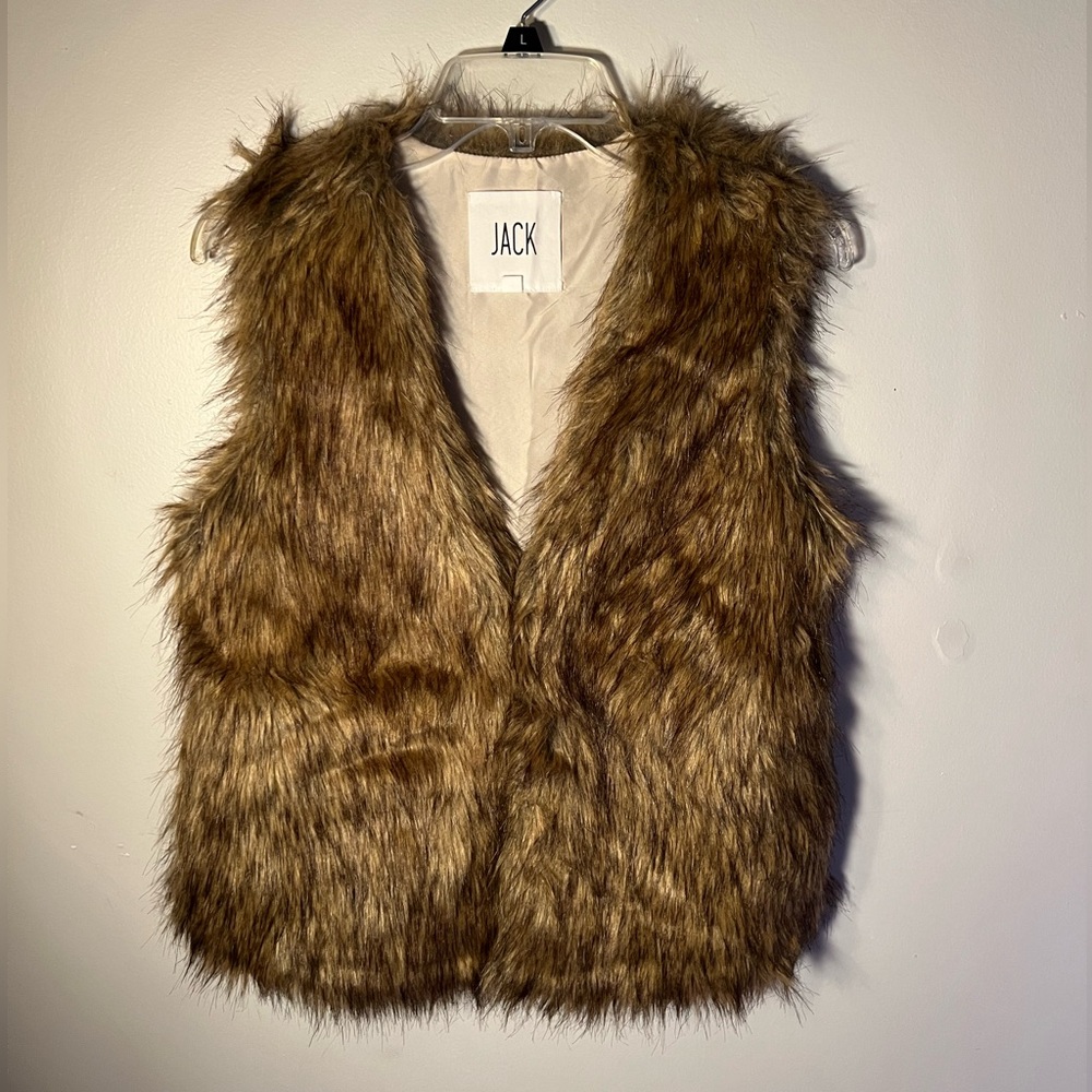 Jack by BB Dakota Brown Faux Fur Vest